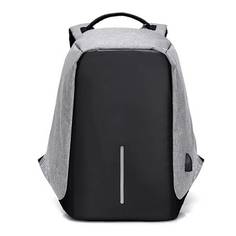 Рюкзак городской антивор Baziator для ноутбука до 15" с USB светло-серый