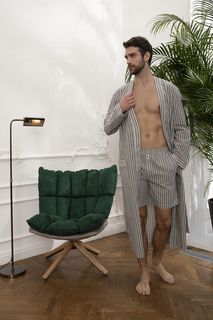 Домашний халат мужской Laete 61336 бежевый XL