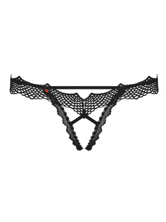 Трусы женские Obsessive Bravelle crotchless thong черные L/XL