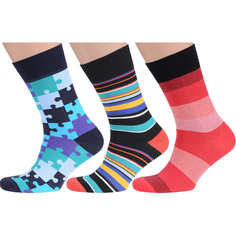 Комплект носков мужских MoscowSocksClub msk3-М03 разноцветных 27