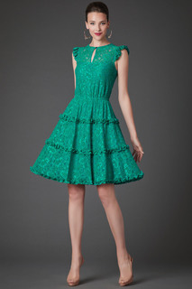 Платье женское Арт-Деко P-798 зеленое 48 RU