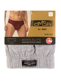 Трусы мужские Omsa Basic B_OmB 1223 Слипы серые 56 RU