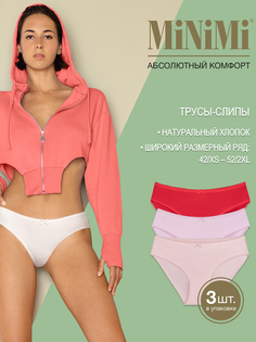 Комплект трусов женских Minimi Basic BO221 Slip разноцветных 48 RU