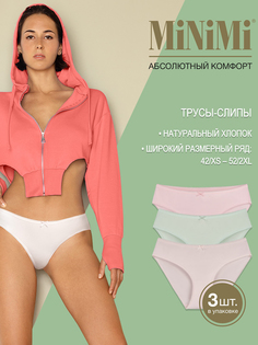 Комплект трусов женских Minimi Basic BO221 Slip разноцветных 50 RU