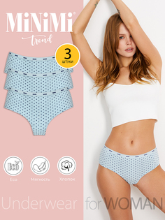 Комплект трусов женских Minimi MT_Pois_231 Panty (спайка 3 шт.) голубых M