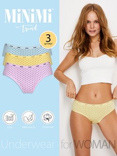 Комплект трусов женских Minimi MT_Pois_221 Slip (спайка 3 шт.) в ассортименте S