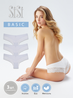 Комплект трусов женских Sisi SI5506 Panty (спайка 3 штуки ) белых L