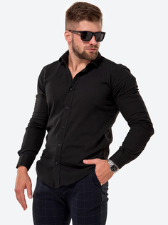 Рубашка мужская HappyFox HFCL1004 черная 48 RU