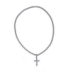 Колье из бижутерного сплава с swarovski 43 см Moon Paris MB-23.04-022