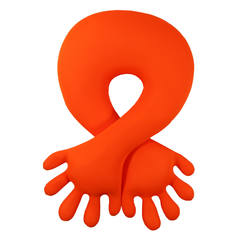 Дорожная подушка Штучки, к которым тянутся ручки Мужское плечо, оранжевый
