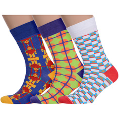 Комплект носков мужских MoscowSocksClub msk3-М38 разноцветных 29