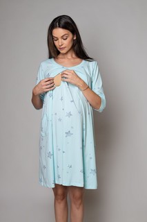 Халат для беременных женская Tibba Clothes T-006-M бирюзовая S/M