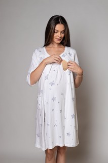 Халат для беременных женская Tibba Clothes T-006-W белая S/M