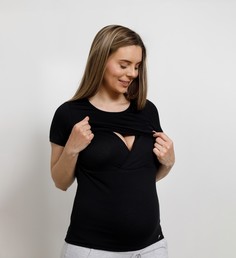 Футболка для беременных женская Tibba Clothes T-010 черная S