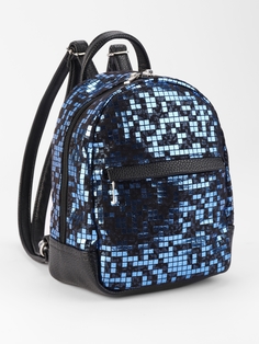 Рюкзак женский McKIR 21-138 синий/черный, 20х16х8 см