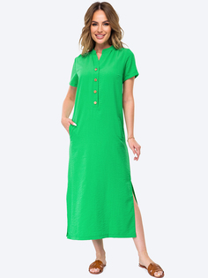 Платье женское HappyFox HFSL2630 зеленое 46 RU