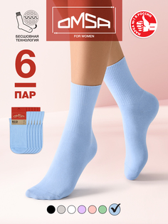 Комплект носков женских Omsa ECO 254-6 голубых 35-38