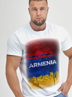 Футболка мужская Армения белая 4XL No Brand