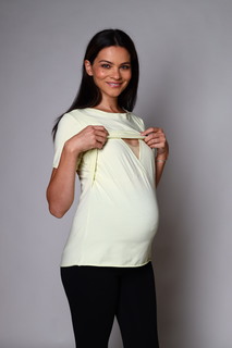 Футболка для беременных женская Tibba Clothes T-011 желтая L