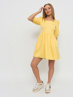 Платье женское Olya Stoff OS20133 желтое 42 RU