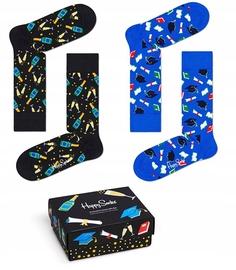 Комплект носков женских Happy Socks XGRA02 разноцветных 36-40, 2 пары