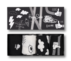 Комплект носков унисекс Happy Socks XBWH09 разноцветных 36-40, 4 пары