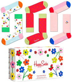 Комплект носков унисекс Happy Socks XFLO08 разноцветных 36-40, 3 пары