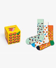Комплект носков женских Happy Socks XFOO08 разноцветных 36-40, 3 пары