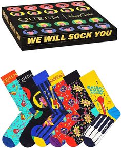 Комплект носков унисекс Happy Socks XQUE10 разноцветных 36-40, 6 пар