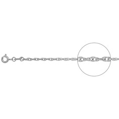 Цепочка из серебра 40 см Красцветмет 22-068Ю-3/0,35