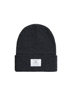 Шапка унисекс Alpha Industries Essential Beanie dark charcoal, one size