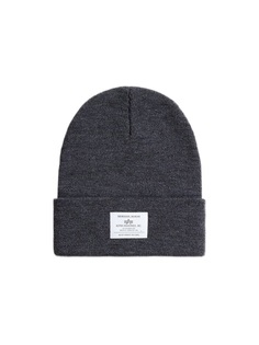 Шапка унисекс Alpha Industries Essential Beanie medium charcoal, one size