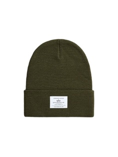 Шапка унисекс Alpha Industries Essential Beanie olive, one size