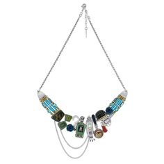 Колье из бижутерного сплава 45 см TARATATA TT-W23-02104-104, бусины/смола/стразы