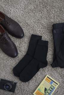 Комплект носков мужских LEORA 76679908 черных 39-41 RU, 10 пар