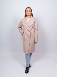 Пальто женское 365 clothes KR-171-рубчик бежевое 42 RU