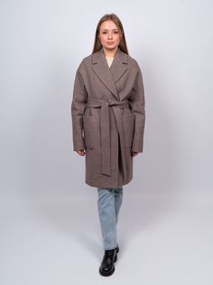 Пальто женское 365 clothes KR-293B-Малзвезда коричневое 46 RU