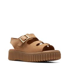 Сандалии женские Clarks 26172065 коричневые 41 EU