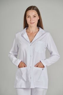 Блуза медицинская женская Cizgimedikal Uniforma A410 белая 2XS