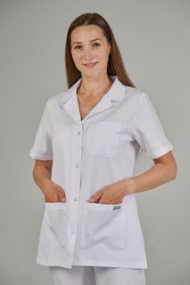 Рубашка медицинская женская Cizgimedikal Uniforma A470 белая 2XS