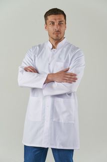 Халат медицинский мужской Cizgimedikal Uniforma EA450 белый L