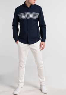 Рубашка мужская ETERNA 3647-18-F083 синяя 40