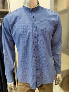 Рубашка мужская Stile Italiano 2018-639-07 синяя 52 RU