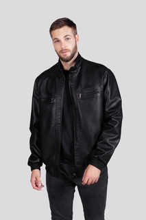 Кожаная куртка мужская RATSKA 809 черная 46 RU