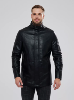 Кожаная куртка мужская RATSKA 2076 черная 52 RU