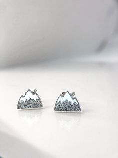 Серьги из серебра Mood&Spur MS Jewellery Горы, эмаль