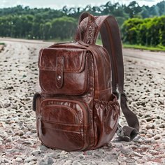 Рюкзак BRUONO STN-9106 коричневый, 30x18x10 см