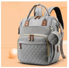 Рюкзак женский Morento Mommy светло-серый, 39х29х16 см