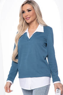 Пуловер женский LT Collection На высоте голубой 50 RU