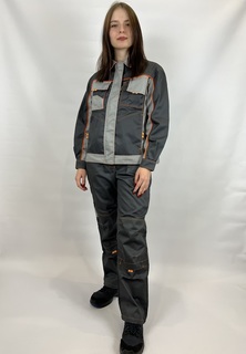 Костюм рабочий женский Прабо Бренд 1 серый 96-100/158-164